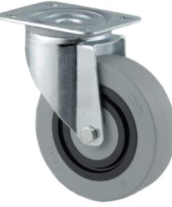 Rueda industrial giratoria en poliamida: Ø100 x 36 mm, placa de soporte: 105 x 85 mm. Capacidad: 160 kg, Tente