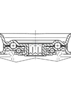 Rueda industrial giratoria en poliuretano: Ø160 x 40 mm, placa soporte con freno: 137 x 105 mm. Capacidad: 350 kg, Tente