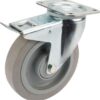 Rueda industrial giratoria en goma: Ø200 x 46 mm, placa soporte con freno: 137 x 105 mm. Capacidad: 400 kg, Tente 13 Rueda industrial giratoria en goma: Ø200 x 46 mm, placa soporte con freno: 137 x 105 mm. Capacidad: 400 kg, Tente