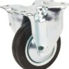Rueda industrial fija en goma: Ø125 x 37 mm, placa de soporte: 103 x 85 mm. Capacidad: 100 kg, Tente 12 Rueda industrial fija en goma: Ø125 x 37 mm, placa de soporte: 103 x 85 mm. Capacidad: 100 kg, Tente