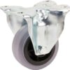 Rueda industrial fija en goma: Ø80 x 35 mm, placa de soporte: 103 x 85 mm. Capacidad: 70 kg, Tente