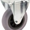 Rueda industrial fija en goma: Ø160 x 40 mm, placa de soporte: 137 x 115 mm. Capacidad: 135 kg, Tente