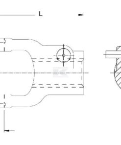 Horquilla con desconexión rápida, Ø1,3/8" - 6 estrías, W2400/P400/W400E Walterscheid
