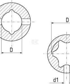 Horquilla para tubo perfilado, Ø39,5 mm, W2400/P400/W400E Walterscheid