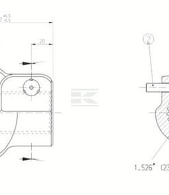 Horquilla con desconexión rápida, Ø38,1 mm - 23 estrías, W2500/P500 Walterscheid