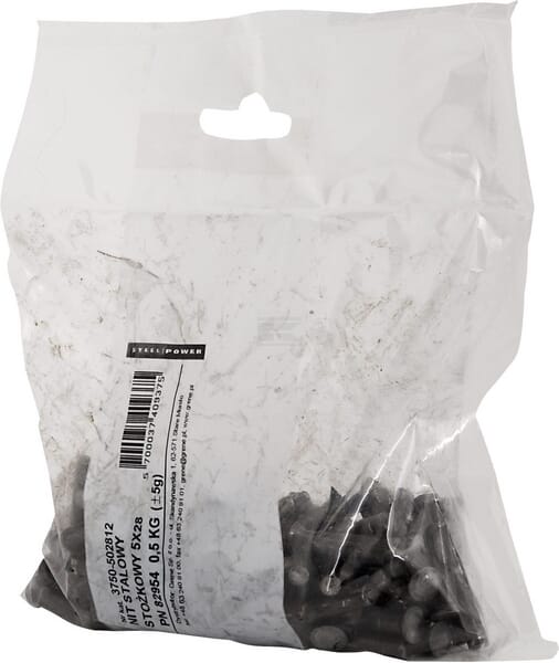 Remache de acero con cabeza avellanada, 5.0 x 28 mm 2 Steel rivet countersunk head, 5.0 x 28mm