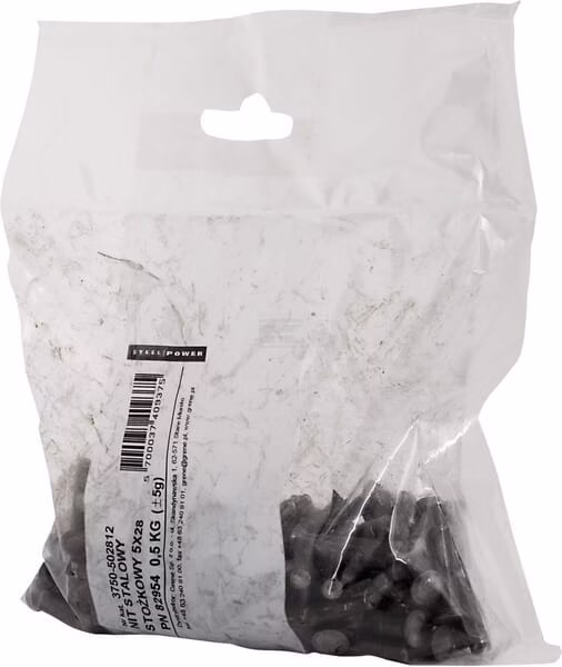 Remache de acero cabeza avellanada 5.0x28mm 5 Steel rivet countersunk head, 5.0 x 24mm
