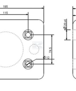 Prote. choque caucho 195x152mm 5 Prote. choque caucho 195x152mm