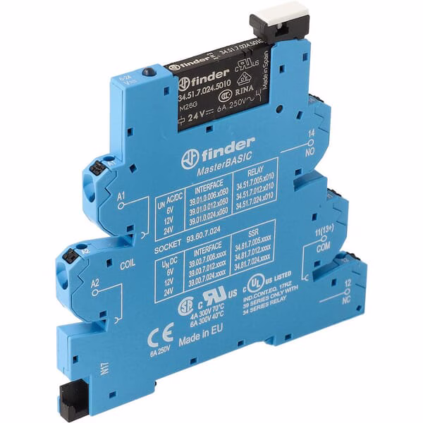 Interfaz de relé MasterBasic 1W 6A 24V AC 1 Relay interface MasterBasic 1W 6A 24V AC