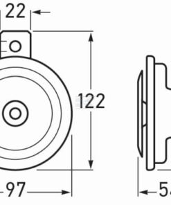 Claxon 24 V Hella