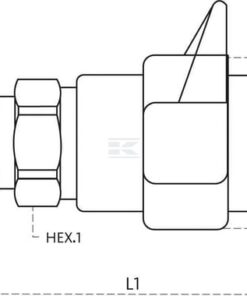 Racor rápido hembra 1/2" - 7/8" UNF
