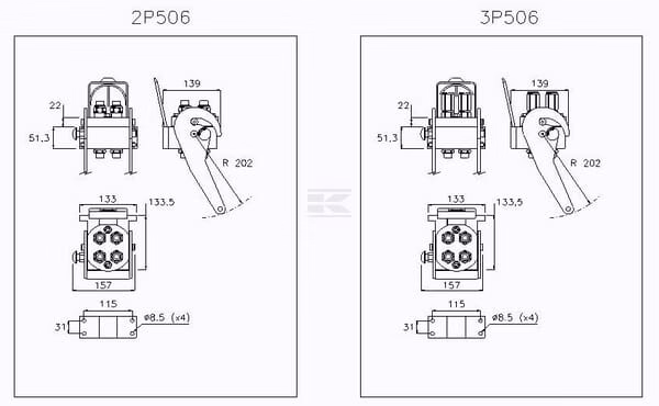 Multifaster G DN10-4 x 1/2" BSPP parte fija hembra
