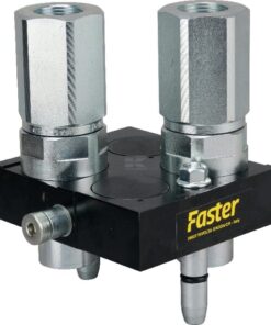 Multifaster DN20-2 x 3/4" BSPP tapón de sección móvil