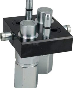 Multifaster DN20-2 x 3/4" BSPP tapón de sección móvil