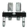 Multifaster DN10-2 x 1/2" BSPP tapón de sección móvil