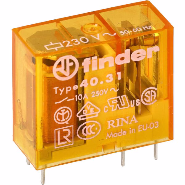 Relé enchufe PCB pines 3.5mm 1CO 10A/12V AC/Agni 1 Relé enchufe PCB pines 3.5mm 1CO 10A/12V AC/Agni