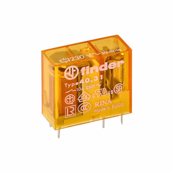 Relé enchufe PCB pines 3.5mm 1CO 10A/12V AC/Agni 2 Relé enchufe PCB pines 3.5mm 1CO 10A/12V AC/Agni