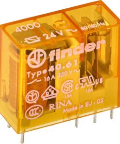 Relé enchufe PCB pines 5mm 1NO 16A/230V AC/AgSnO2
