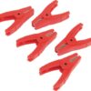 5 pinzas de cocodrilo rojas