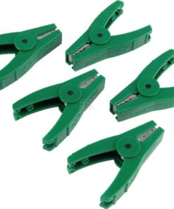 5 pinzas de cocodrilo verdes