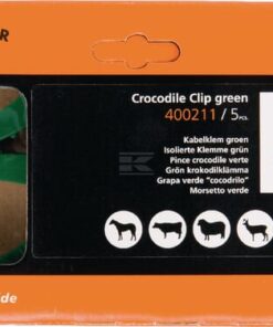 5 pinzas de cocodrilo verdes