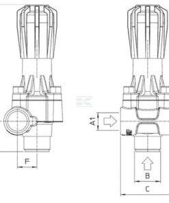 Válvula reguladora de presión de membrana M401, 20 bar