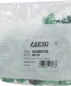 Tuerca de boquilla, tipo bayoneta, SW11L, color verde, con junta, 25 uds., Arag