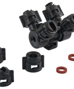 Nozzle holder, 4 way, 2 hose tails, RAU system