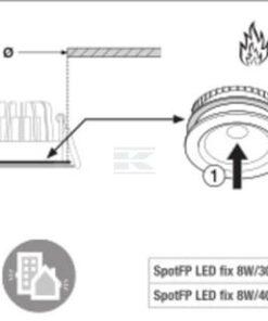 Luminaria Foco 8W 830 IP65 12 Luminaria Foco 8W 830 IP65