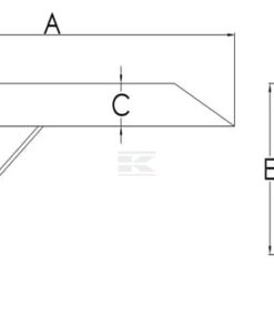 Cultivator point 300x70mm, flat, 2 hole, suitable for Gard