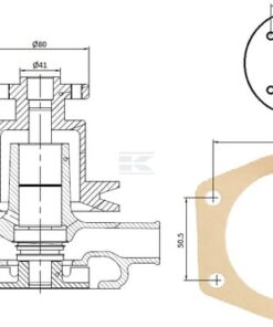 Bomba de agua adaptable a Perkins