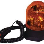 Faro rotativo halógeno, ámbar, 12 V, fijación magnética, Sirena