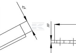 Punta de cultivador 245 x 45 x 10 mm, curvada, 3 orificios, válida para Väderstad de Kramp