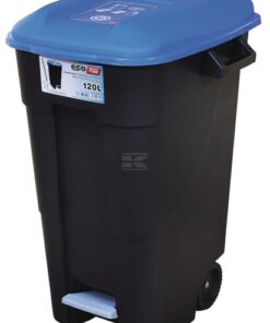 Contenedor polipropileno azul/negro 120L 600x568x886mm
