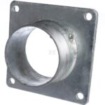 Brida cuadrada 4" + extremo roscado L=75mm