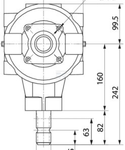 Caja de cambios T-304A, 1:1.93, 40.4kW