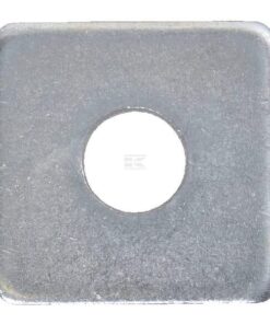 Arandela de apoyo cuadrada M12x40x4 mm, acero galvanizado en caliente, Kramp