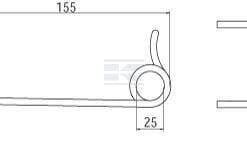Diente de pick-up para Pöttinger 3 Diente de pick-up para Pöttinger