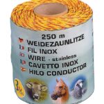 Cordón de cercado eléctrico Topline 1000 m 3x0,2 mm