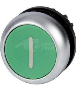 Pulsador verde "1" ret. res.
