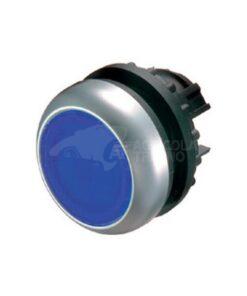 Pulsador iluminado azul bloq.
