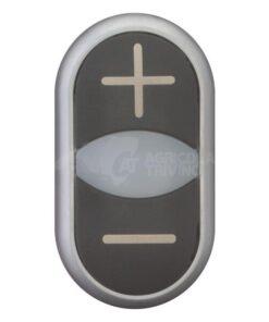 Pulsador doble + luz testigo