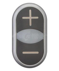 Pulsador doble + luz testigo