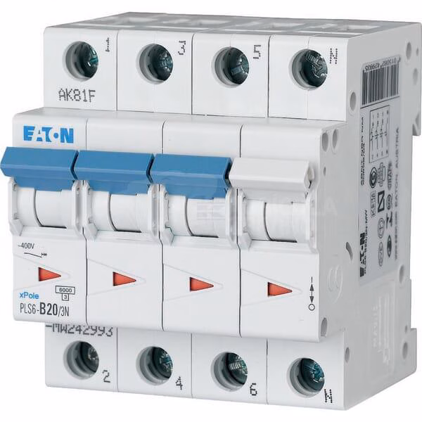 Miniature circuit breaker 20A,3P+N,B 2 Miniature circuit breaker 20A,3P+N,B