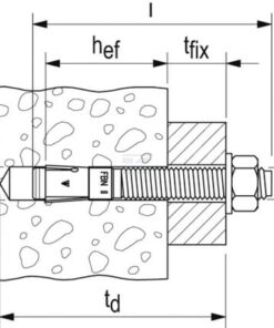 Bolt anchor FBN II 16/25 zinc plated 10x