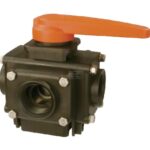 Llave esférica 4 vías 1" 16bar