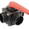 Llave esfé. T 3 vías RVS 3" AG