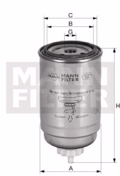 Filtro intercamb. combustible 2 Filtro intercamb. combustible