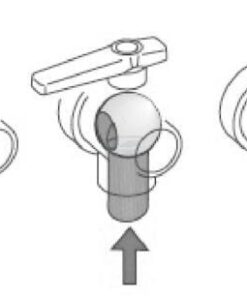 Llave esf. 1/2" 3 v. + ala.