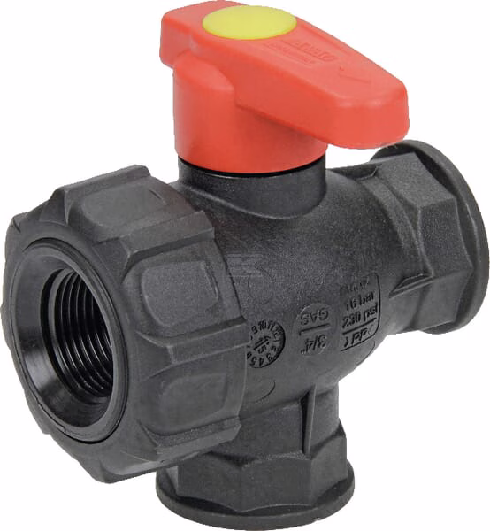 Llave esf. 3/4" 3 v., continua 1 Llave esf. 3/4" 3 v., continua